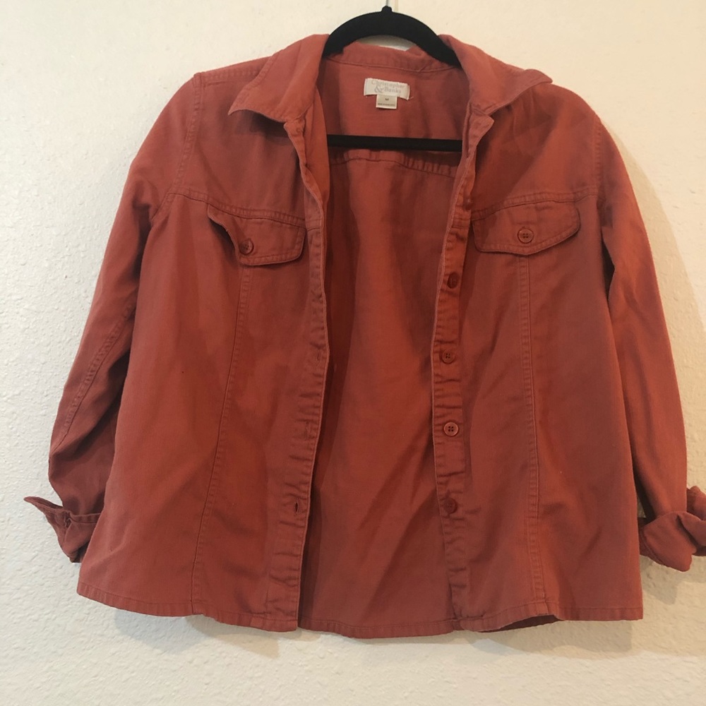 Christopher and Banks burnt orange jacket.